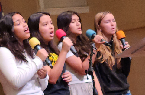 Part of the WACA Praise Team singing superbly!